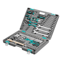 Набор инструментов, 1/4", 1/2", Cr-V, S2, усиленный кейс, 119 предметов Stels