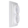 FORZA Розетка двухместная скрытой установки с заз.RS 16-238-Б, 250В, 16А, IP20, 116x84x48, белая