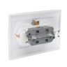 FORZA Розетка двухместная скрытой установки с заз.RS 16-238-Б, 250В, 16А, IP20, 116x84x48, белая