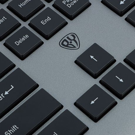 BY Набор беспроводной клавиатура и мышь, 104 кл.,6D бесш. клик,"copy-paste",1200DPI,ААА, серебристый