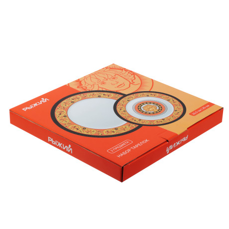 Рыжий Набор тарелок 2 предмета, 26,5см, 20см, фарфор, подарочная упаковка