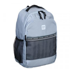 Рюкзак подростковый 44x31x19см, 2 отд., 2 карм., сетчатая вставка, светоотр.полоса, ручка, ПЭ, серый