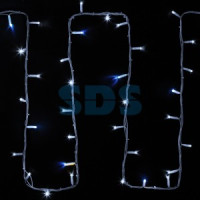 Гирлянда-нить Дюраплей LED 20м, 200 LED, бел.каучук, мерц.кажд.5, белый без б/п 315-535 Neon Night