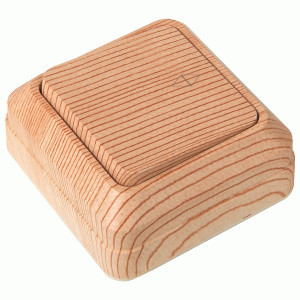 General Альфа выкл. ОУ 1 кл. 10А (перекл. перекрест.) сосна (бакелит.осн.) 477036