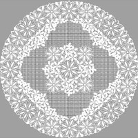 Салфетка 38*38 ажурн.лейс круг белый LO-1008U
