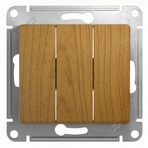 Systeme Electric GLOSSA мех. выкл. СУ 3 кл. темный дуб (пл.осн.) GSL000531 (20!)