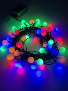 ЭРА Гирлянда-нить Шарики 50LED разноцв. 5м. d=15мм, 8реж., IP20 220V 8242 lБ0047967