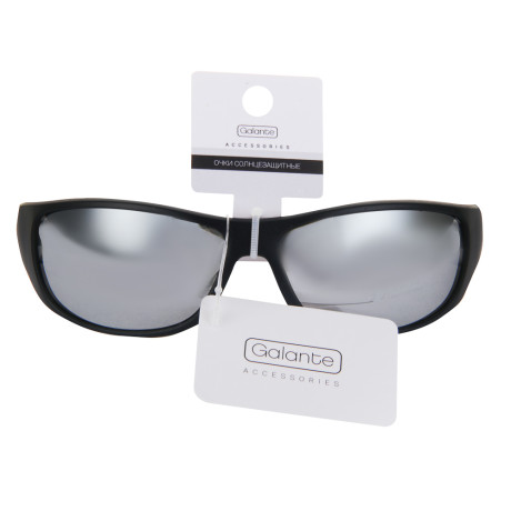 GALANTE Очки солнцезащитные, пластик, 145x38мм, черные