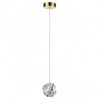 ODEON LIGHT 5085/5L L-VISION ODL25 зол./прозр./мет/акрил подвес св-к LED 5W 4000K 240lm JEMSTONE