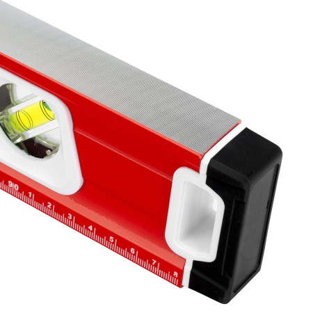 Уровень алюминиевый, магнит, фрезерованный, 3 глазка (1 зеркальный) двухкомпонентные рукоятки, 1000 мм Matrix