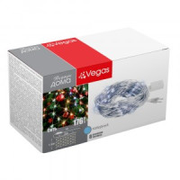 VEGAS Гирлянда-сеть 176LED холодный, 2*1,5м, 8реж., прозр. провод, 220V