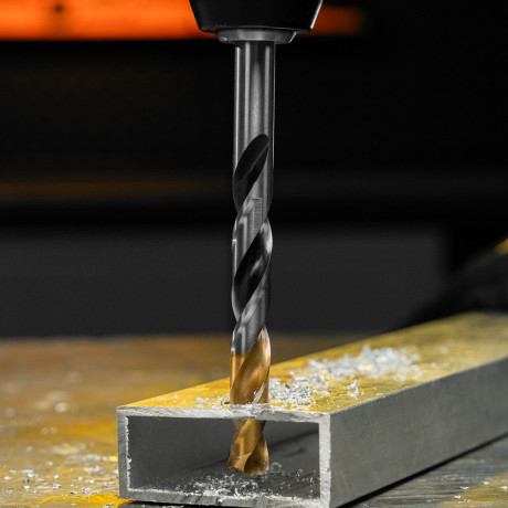 Сверло спиральное по металлу 11 x 142мм, Р6М5, Golden Tip, многогранная заточка Denzel