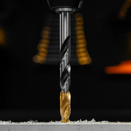 Сверло спиральное по металлу 11 x 142мм, Р6М5, Golden Tip, многогранная заточка Denzel