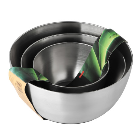 SATOSHI Набор салатников с противоскользящим дном, 14-19-22см, 800-1750-2700мл, нерж.сталь