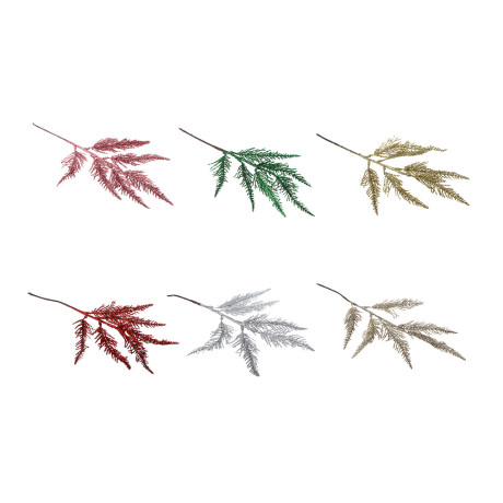 СНОУ БУМ Ветка 35 см, металл, пластик, глиттер, ассортимент цветов, 6 цветов