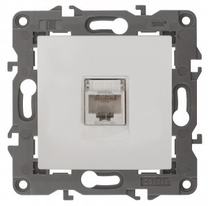ЭРА 14 Elegance мех. роз. комп. СУ RJ45, белый 14-3107-01 автоклеммы 4070