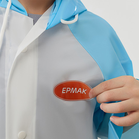 BY Русские Супергерои Дождевик детский с наклейками Ермак 130мкм 66х45см, EVA