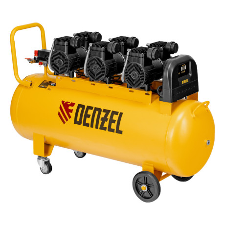 Компрессор безмасл. малошумн. DLP-4500/150, 4,5 кВт, 3х1,5 кВт,150 л, 2850 об/мин,750 л/мин Denzel