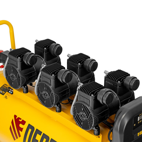 Компрессор безмасл. малошумн. DLP-4500/150, 4,5 кВт, 3х1,5 кВт,150 л, 2850 об/мин,750 л/мин Denzel