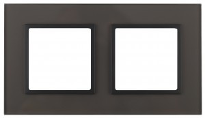 ЭРА 14 Elegance рамка СУ 2 мест.стекло, серый+антр 14-5102-32 5381