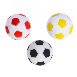 Ластик в форме футбольного мяча, 2,5 см, 3 цвета, ТПР