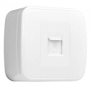 EKF Минск роз. комп. ОУ 1 мест. БЕЛЫЙ (RJ45) 120В EGK01-035-10