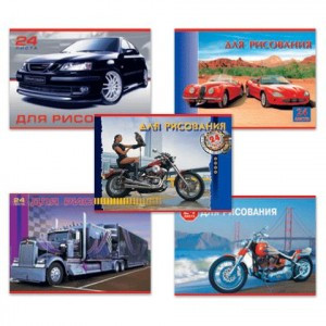 Альбом д/рис. 24л. "Хатбер" (ВК), обл.офсет, Мотошоу (5видов), 24А4(А33067)