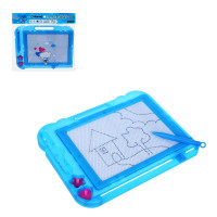 Доска магнитная для рисования с 3-мя штампами, пластик, 27х20см, 3 цвета