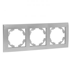 EKF Валенсия Рамка 3 мест. сталь  Al/Cu (корпус PC) EWM-G-303-30