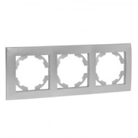 EKF Валенсия Рамка 3 мест. сталь  Al/Cu (корпус PC) EWM-G-303-30