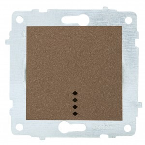 OVIVO мех. выкл. СУ 1 кл. 10А (инд.) мокка (ко всем рамкам) 600-000219-201