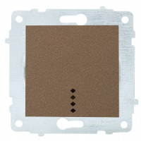 OVIVO мех. выкл. СУ 1 кл. 10А (инд.) мокка (ко всем рамкам) 600-000219-201