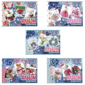 Альбом д/рисования, 20 л., HATBER VK, обложка офсет, 100 г/м2, "д/девочек" (5 видов), 20А4С, A212387