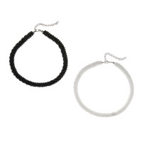 Колье на шею 37-42см, медь, стекло, 2 цвета, БЖ25-17