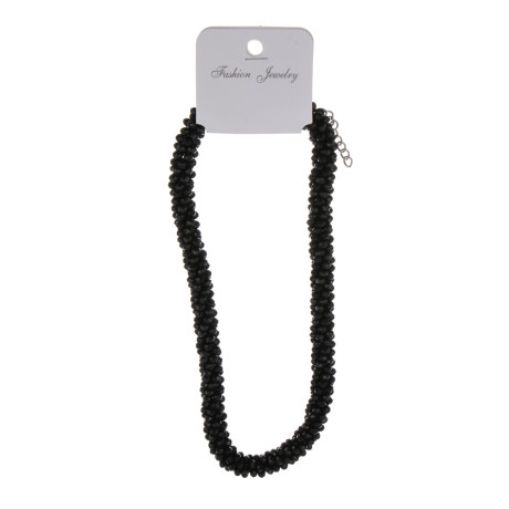 Колье на шею 37-42см, медь, стекло, 2 цвета, БЖ25-17