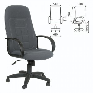 Кресло офисное "Универсал", СН 727, серое 530638 CHAIRMAN