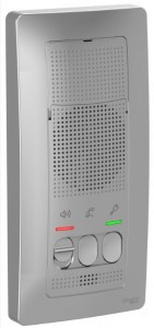 Systeme Electric BLANCA домофон настен монтаж 25В алюм(бат типа ААА в комплект не входят)BLNDA000013