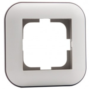 OVIVO Рамка СУ 1 мест. LOFT, белый/серый, 404-010003-096