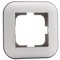 OVIVO Рамка СУ 1 мест. LOFT, белый/серый, 404-010003-096