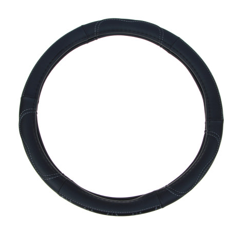 ЕРМАК Оплетка руля, вставка ЕРМАК серая, черный (М), искусственная кожа