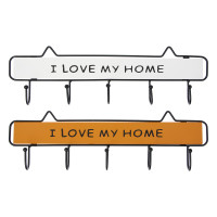 Ключница открытого типа, 5 крючков, 38,5x12см, МДФ, металл, 2 вида