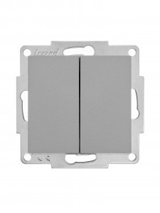 Lezard VESNA мех. выкл. СУ 2 кл. 10А  платина. (корп. ABS)    742-3588-101