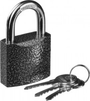 Замок STAYER &quot;STANDARD&quot; навесной, металлический корпус, закаленная дужка, 50 мм