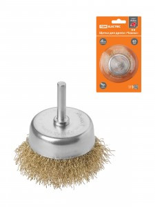 TDM Рубин щетка для дрели чашка, 65мм, латунированная витая проволока d=0,3мм SQ1096-0205