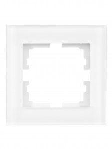 Lezard VESNA рамка акрил СУ 1 мест., гориз., белая матовая 742-5380-146