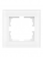 Lezard VESNA рамка акрил СУ 1 мест., гориз., белая матовая 742-5380-146