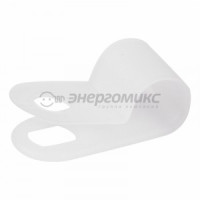 REXANT скоба под винт нейлон 6.6 6 мм (упак. 50шт. цена за упаковку), (10!) 07-4406