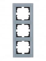 Lezard VESNA рамка акрил СУ 3 мест., верт., матовая серо-голубая 742-M7080-153