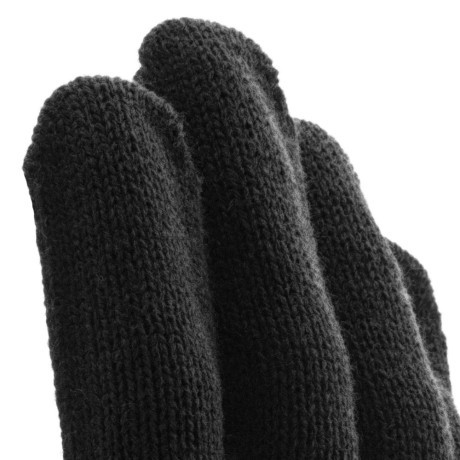 Перчатки трикотажные, акрил, черный, оверлок Сибртех