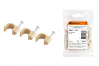 TDM Скоба 12мм круглая пластиковая (сосна) (уп.50шт, цена за уп.) (20!) SQ0514-0096